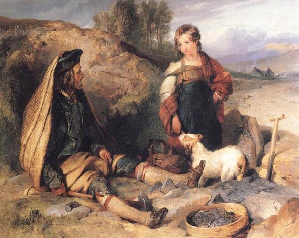 Sir Edwin Landseer The Stonebreaker and his Daughter Norge oil painting art